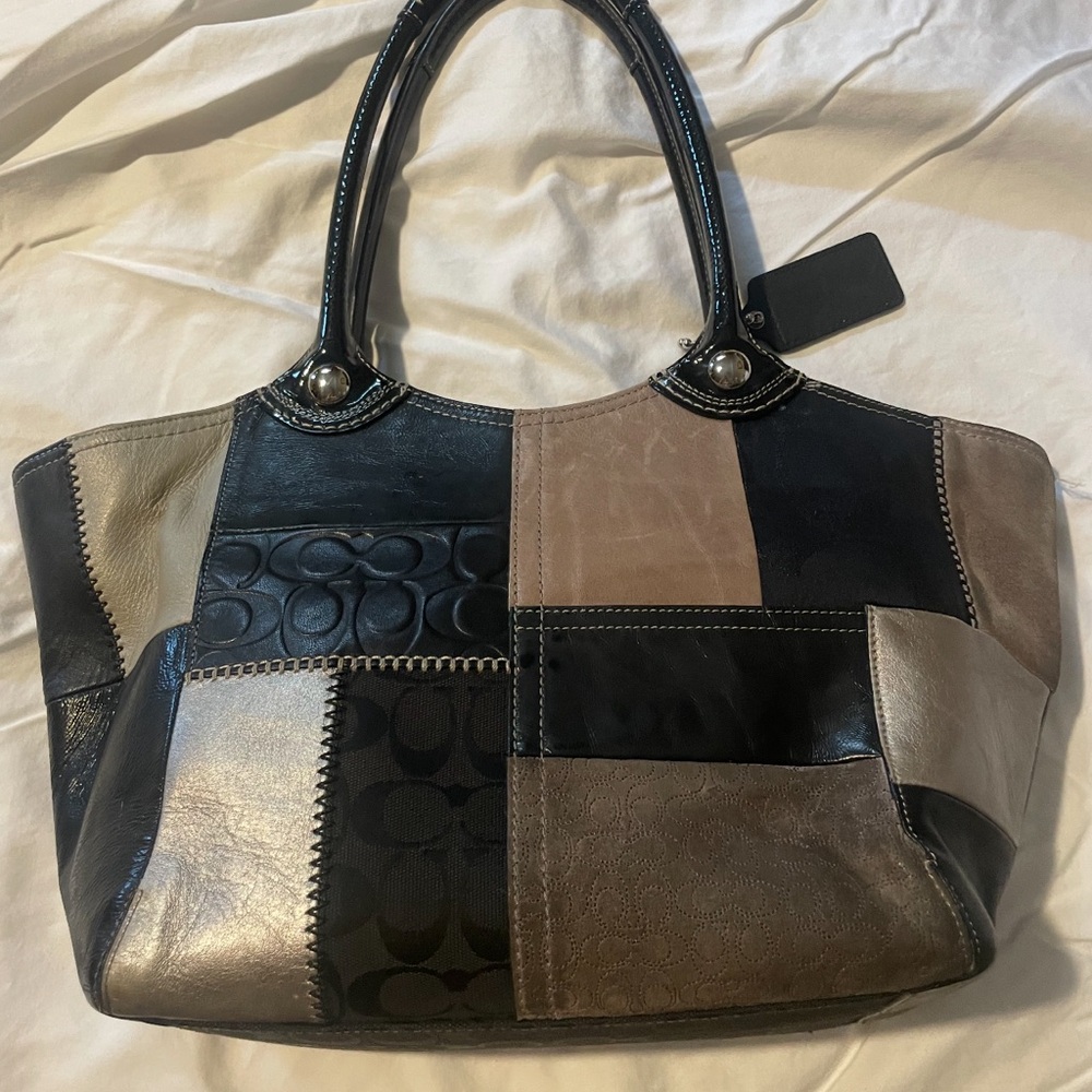 Coach Multicolor Patchwork Leather Tote - image 2